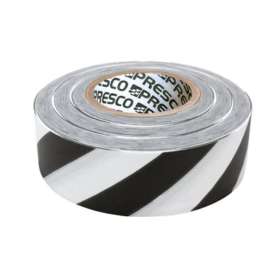 [NO ADHESIVE] Presco Stripe Patterned Roll Flagging Tape: 1-3/16 in. x 300 ft. W - Image 1 of 4