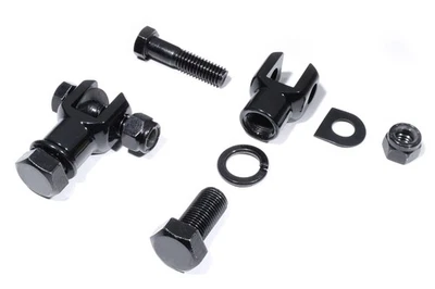 Fußrastenhalter Halterung Fußrasten Schwarz Black für Harley Davidson Sozius Neu - Bild 1 von 4