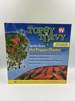 NUEVA Maceta Original Topsy Turvy Al Reverso Pimienta Caliente - Como Se Ve en TV Foto 1 de 4