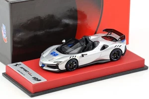 1:43 BBR Ferrari SF90XX Ragno Argento Nurburgring Con Leather Base - Limitato 3 - Foto 1 di 3
