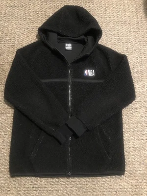 NBA Hooded Sherpa Jacket Black Men’s Size M Full Zip - Image 1 of 2