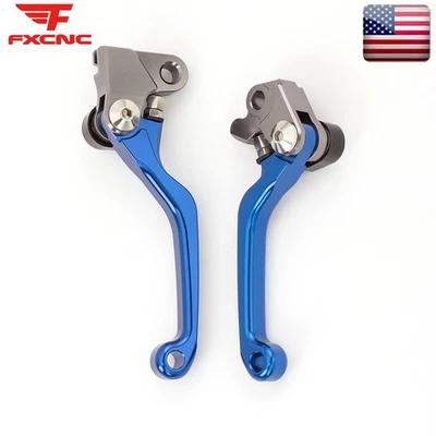 Palancas de freno y embrague azul FXCNC pivote para moto de cross para Yamaha YZ80 YZ85 2001-2014 Foto 1 de 4