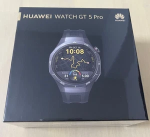 Montre connectée Huawei Watch GT 5 Pro 46 mm titane noir bracelet fluoroélastomère GPS - Photo 1 sur 16