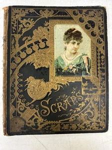 Antique Vintage Scrap Book Half Full Hardcover - Picture 1 of 14