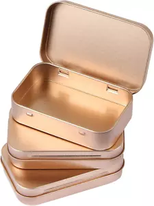 MIDELONG 3er Pack Metall Rechteckig Klapp Dosen Box mit Deckel Mini Tragbare Box - Bild 1 von 12