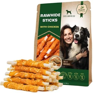Dog Rawhide Sticks Wrapped with Chicken & Pet Natural Chew Treats - Grain Fre... - Picture 1 of 8