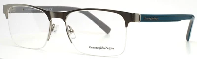 Ermenegildo ZEGNA EZ5023 017 哑光钯男式半边眼镜 57-18-145 — 第 1/4 张图片