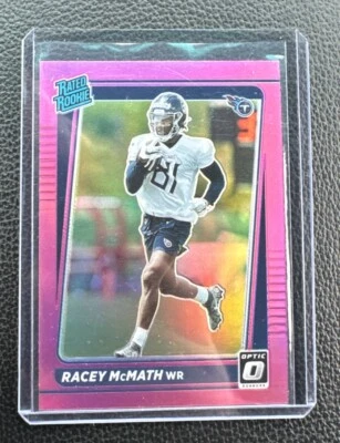 Racey McMath 2021 Donruss OPTIC Preview PINK Prizm Rated Rookie RC #P-316 - Image 1 of 2