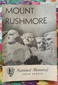 Vintage Revised 1958 Mount Rushmore National Memorial South Dakota Brochure - Picture 1 of 5