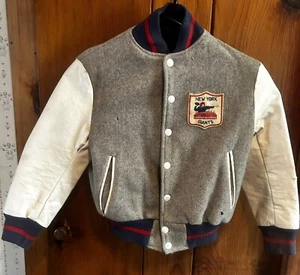 VINTAGE NEW YORK GIANTS YOUTH VARSITY JACKET W ORIGINAL LOGO- RARE FIND! PICS! - Picture 1 of 11