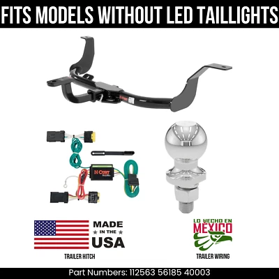 Enganche de remolque Nissan Versa 14-19 cableado de 4 pines ajuste de bola de 2" sin corte de cola LED Foto 1 de 4