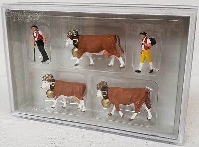 PREISER NEW #10404 HO 1/87 Scale Set of German Mountain Alps Cow Herd & Figures - Image 1 of 3