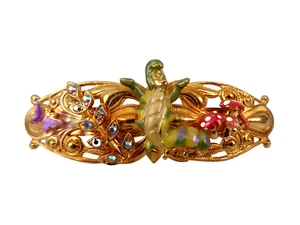 Kirks Folly Alice In Wonderland Caterpillar Enamel Barrett Hair Clip Very Rare - Picture 1 of 4