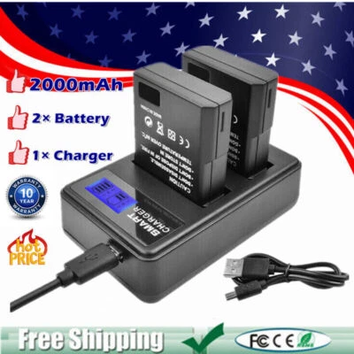2x Batería EN-EL14 + Cargador Doble Para Nikon D5500 D5600 D5300 D5200 D5100 P7700 PR Foto 1 de 4