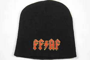 Funeral For a Friend Bordado AC/Dc Estilo Logo Rojo Gorro de Esquí Ffaf Hours - Picture 1 of 2