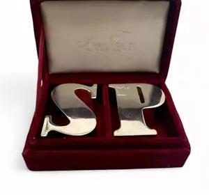 Godinger Alphabet Letters Silver Plated S And P Vintage Salt And Pepper Shakers - Picture 1 of 4