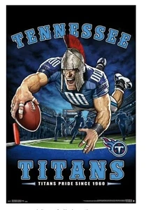 PÓSTER de los Tennessee Titans PRIDE SINCE 1960 arte oficial de la NFL 22x34 zona final 17 - Imagen 1 de 1