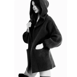 Beryll Cashmere EUC Black Open Cardigan One Size - Picture 1 of 8