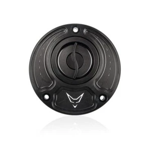 Yamaha R1/R6 Racing Tankdeckel mit Schnellverschluss schwarz eloxiert - Bild 1 von 3
