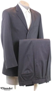 Versini Mens 2 Pc Suit Charcoal Gray 3 Btn Wool 40R Pleated Fronts 34" Waist - Picture 1 of 11