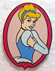 Disney Pin 57239 Disney Store Cinderella in pink frame portrait oval frame pin - Picture 1 of 4