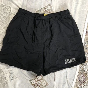 ARMY Physical Fitness Uniform PT Black Shorts Women's XL Drawstring Lined  - Picture 1 of 3
