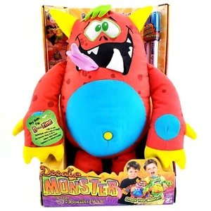 Rare Doodle Ours Red Doodle Monster D-Zing Jakks Pacific 2005 peluche lavable neuve - Photo 1/9