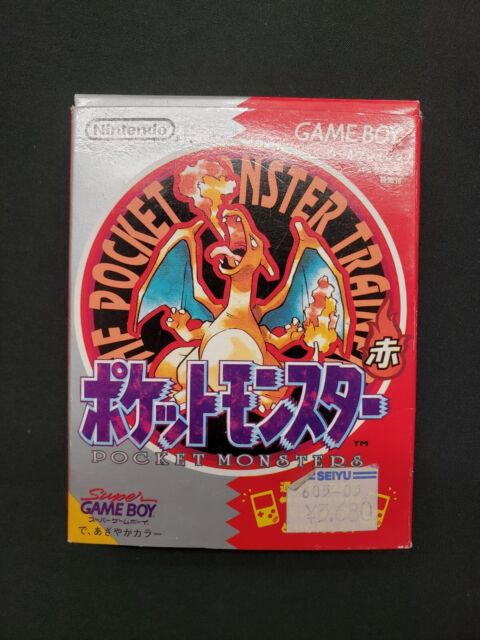 Pokemon Red Charizard Pokémon Game Boy Package & Manual GB Japan