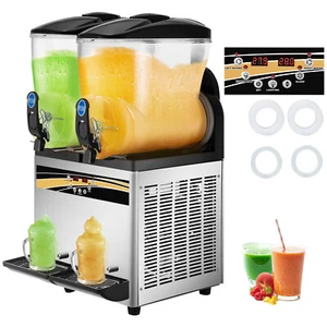 Commercial Slushy Machine Margarita Slush Maker 2x15L Frozen Drink Soda Machine - Picture 1 of 12