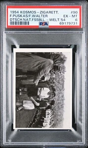 1954 Kosmos Fussball 90 Ferenc Puskas Fritz Walter PSA 6 E-Mint Rookie World Cup - Picture 1 of 2