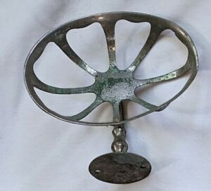 Old ANTIQUE Vintage WALL MOUNT NICKEL PLATED Soap Sponge Dish BEAUTIFUL ART DECO
