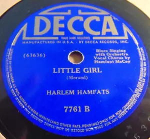 78RPM Decca Harlem Hamfats /Shepard - Jitterbugs Broke It Down V-/ Little Girl V - Picture 1 of 6
