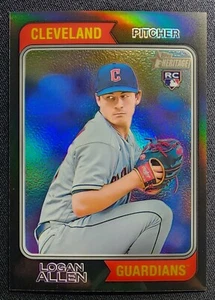 🔥 2023 Topps Heritage Logan Allen Black Refractor RC /74 Cleveland Guardians 🔥 - Bild 1 von 2