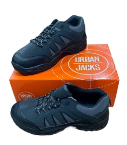Men's Urban Jacks Trek Trainers - Brown - Black - Hiking Walking Lace Up - Picture 1 of 12