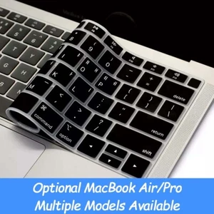 US Version Silicone Keyboard Cover Skin Protector for Apple MacBook Korean - Picture 1 of 24