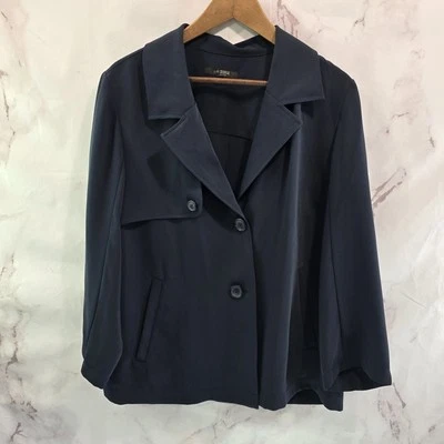 Chaqueta Jill Mujer Grande Azul Marino Sin Estructura Blazer Botón Wearever Asimétrica Foto 1 de 4