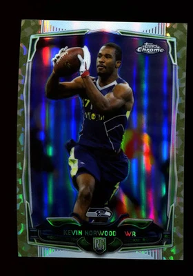 2014 Topps Chrome Camo Refractor #142 Kevin Norwood Seattle Sehawks /499 RC - Image 1 of 2