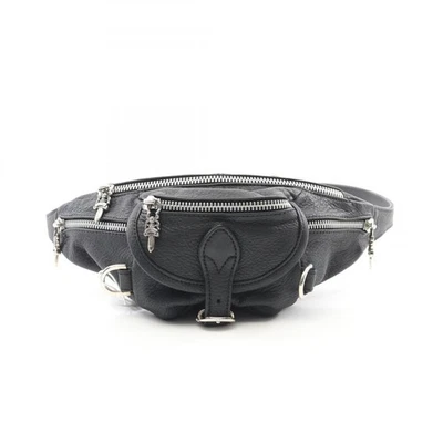 CHROME HEARTS SNAT PACK MINI Waist Belt Bum Bag leather Black Used mens - Image 1 of 4