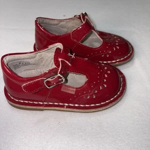 Kleinkind Größe 6 L'Amour Joy klassische rote Lackleder T-Riemen Mary Jane Schuhe - Bild 1 von 7