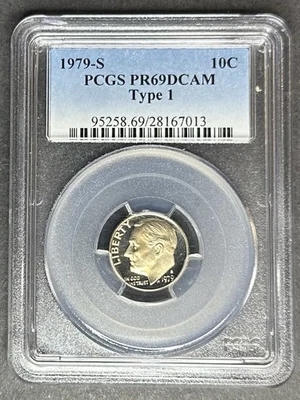 1979-S Type 1 Proof Roosevelt Dime PCGS PR-69 DCAM, Buy 3 Items, Get $5 Off!! - Image 1 of 2