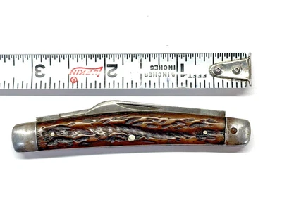 Cattaraugus Cutlery Co. Little Valley NY #22059 Two Blade Bone Handled Knife - Image 1 of 4