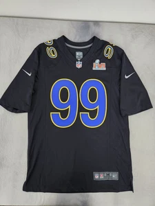 Nike Los Angeles Rams Aaron Donald Black Super Bowl LVI Game Jersey Men’s Size M - Picture 1 of 9
