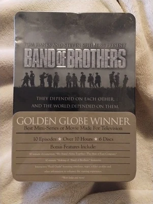 Tom Hanks Steven Spielberg Band Of The Brothers Tin Dvd Set Factory Sealed Foto 1 de 4