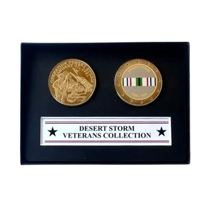 Desert Storm Veterans Collection 39mm Solid Bronze Coin Set - Picture 1 of 2