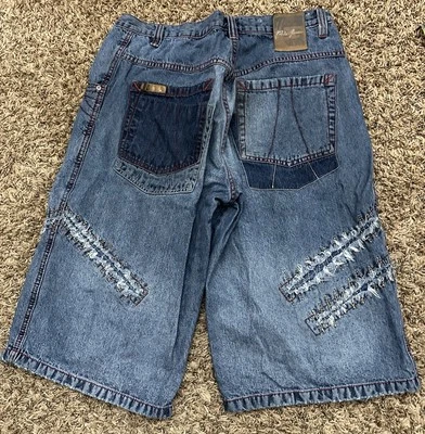 Pantalones cortos de mezclilla vintage Y2K Phat Farm carpintero azul para hombre talla 34x12 Foto 1 de 4