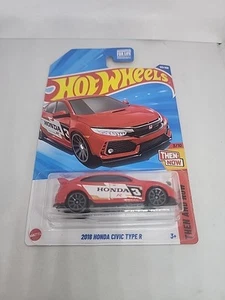 2025 Hot Wheels | 2018 Honda Civic Type R | Red | Then and Now 3/10 | #123 - Picture 1 of 3