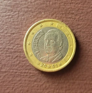 2001 One Euro Espana Coin Circulated, Good Condition - Picture 1 of 2