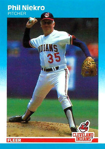 1987 Fleer #254 Phil Niekro Cleveland Indians HOF