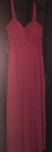 Azazie Dress Size 14 A14 Red Maxi Formal Prom Homecoming - Picture 1 of 2