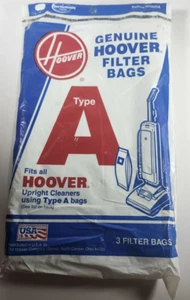 Original Hoover Filter Staubsaugerbeutel Typ A 4010001A 3 Stück Neu aus altem Lagerbestand versiegelt - Bild 1 von 6